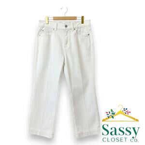 ✨ SPANX EveryWear White Wide Leg Jeans L (Fits 12) NWOT Tummy Control ✨